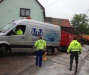 Einsatz im Rahmen der Hochwasserbekämpfung